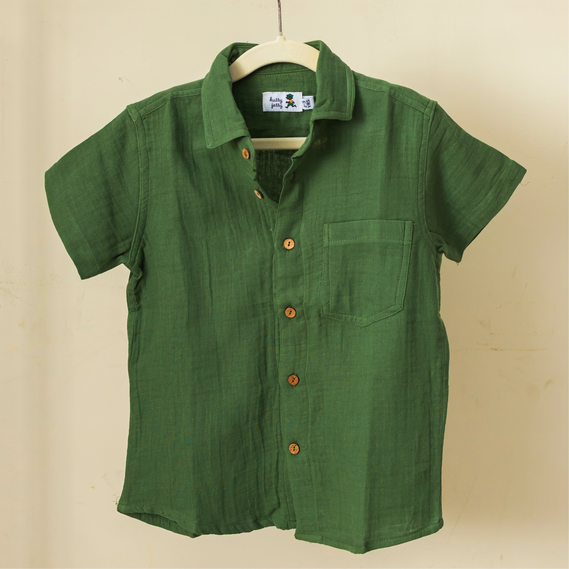 Green Crinkled Cotton