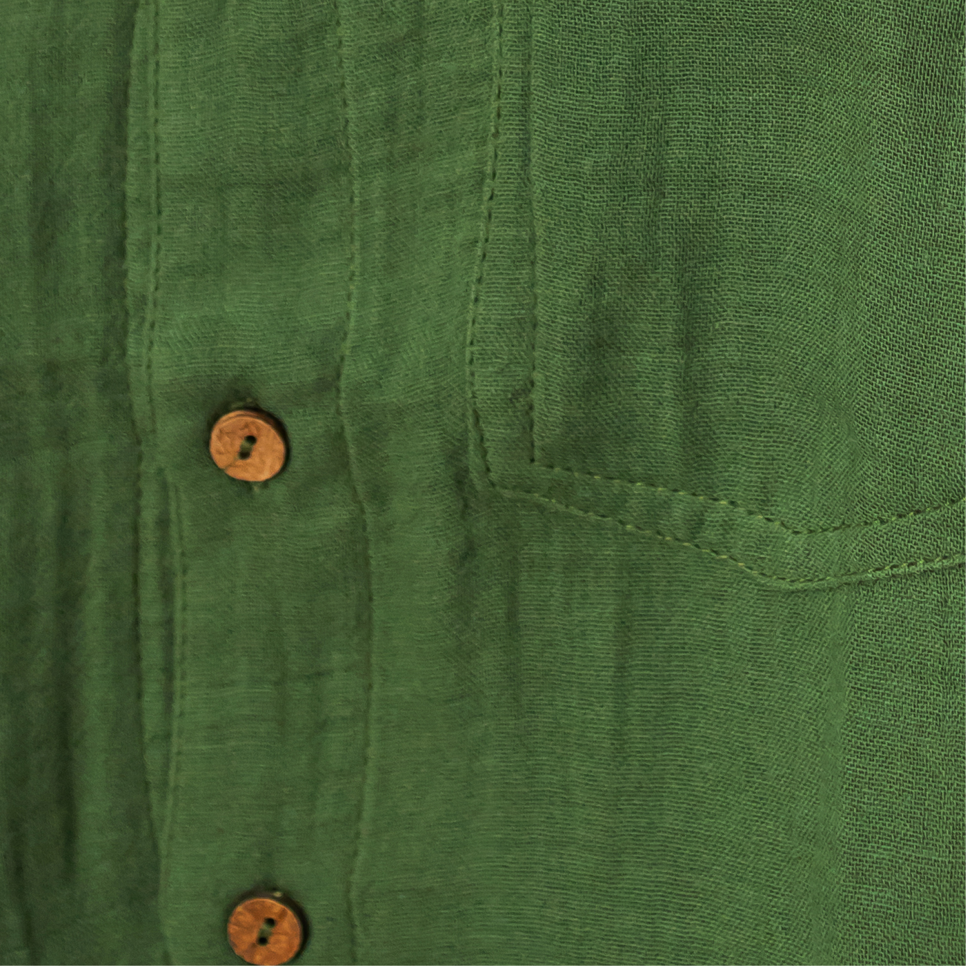Green Crinkled Cotton