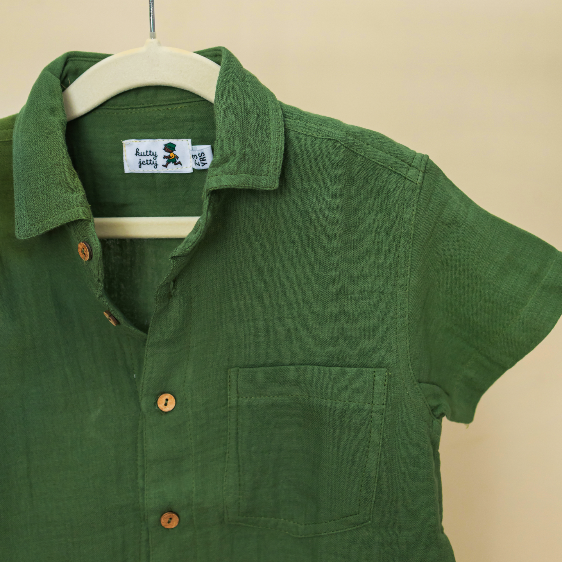 Green Crinkled Cotton