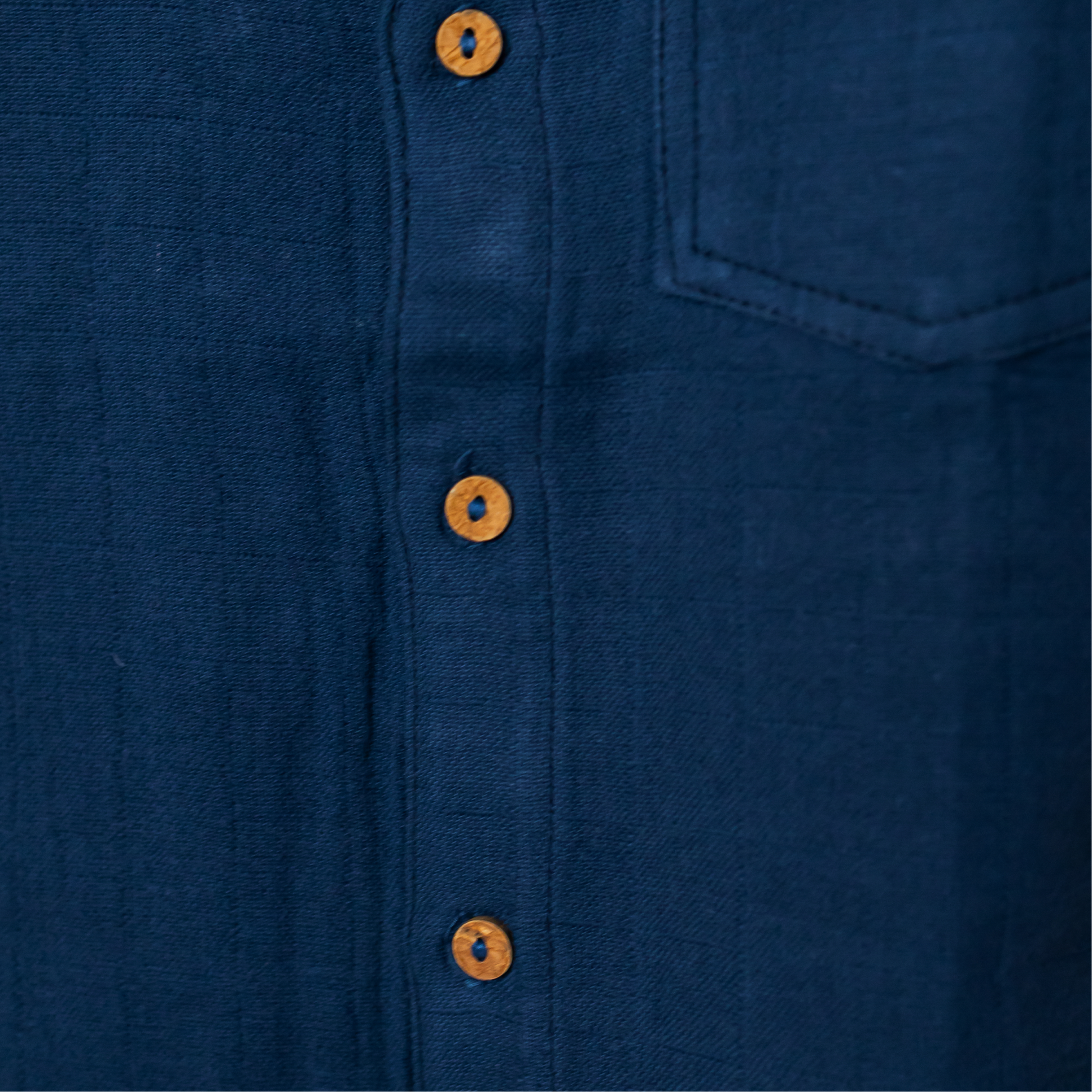 Dark Blue Crinkled Cotton